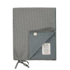 mini gingham check duvet cover in teal and mink cot and single bedding by camomile london