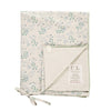 Minako cornflower warm stone duvet cover with mint and blue floral print 100% soft cotton bedding by camomile london