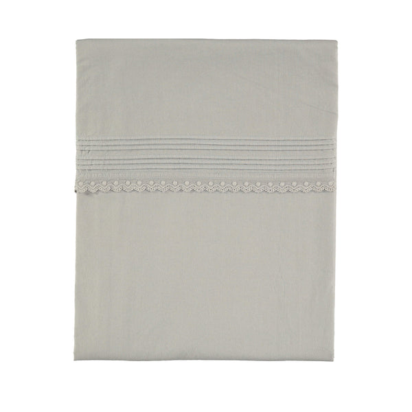 Pin Tuck Embroidered Duvet Cover - Feather Grey