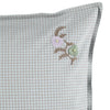 Light Blue + Coco Check Embroidered  Pillowcase