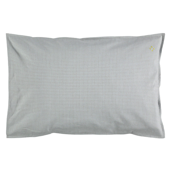 Light Blue + Coco Check Pillowcase