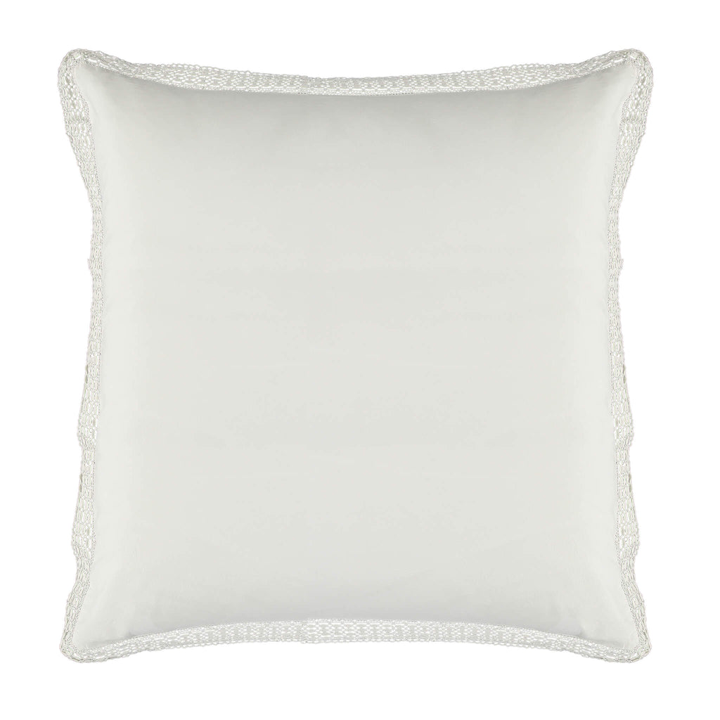 Organic Cotton Percale Ivory Lace Oxford Pillowcase