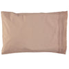 Pin Tuck Embroidered Edge Pillowcase - Clay Pink