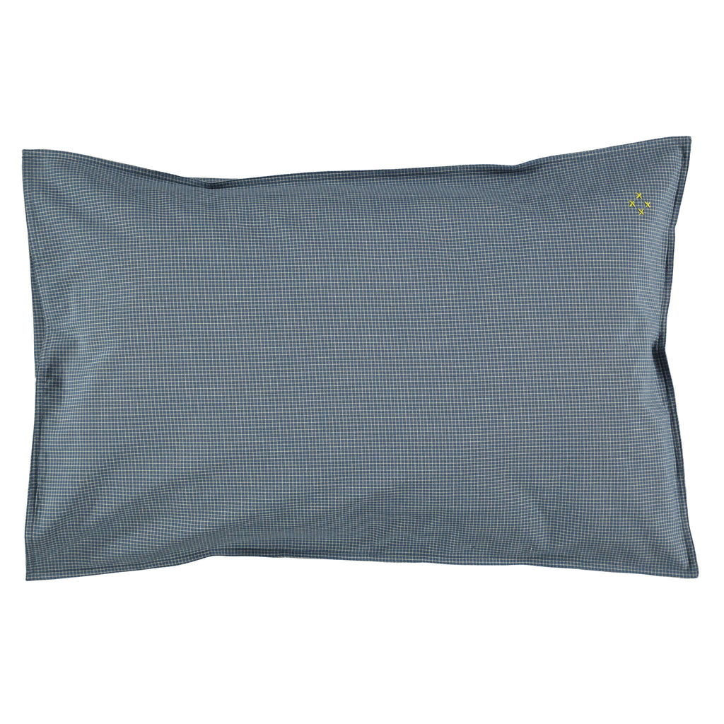 Blue Check Pillowcase