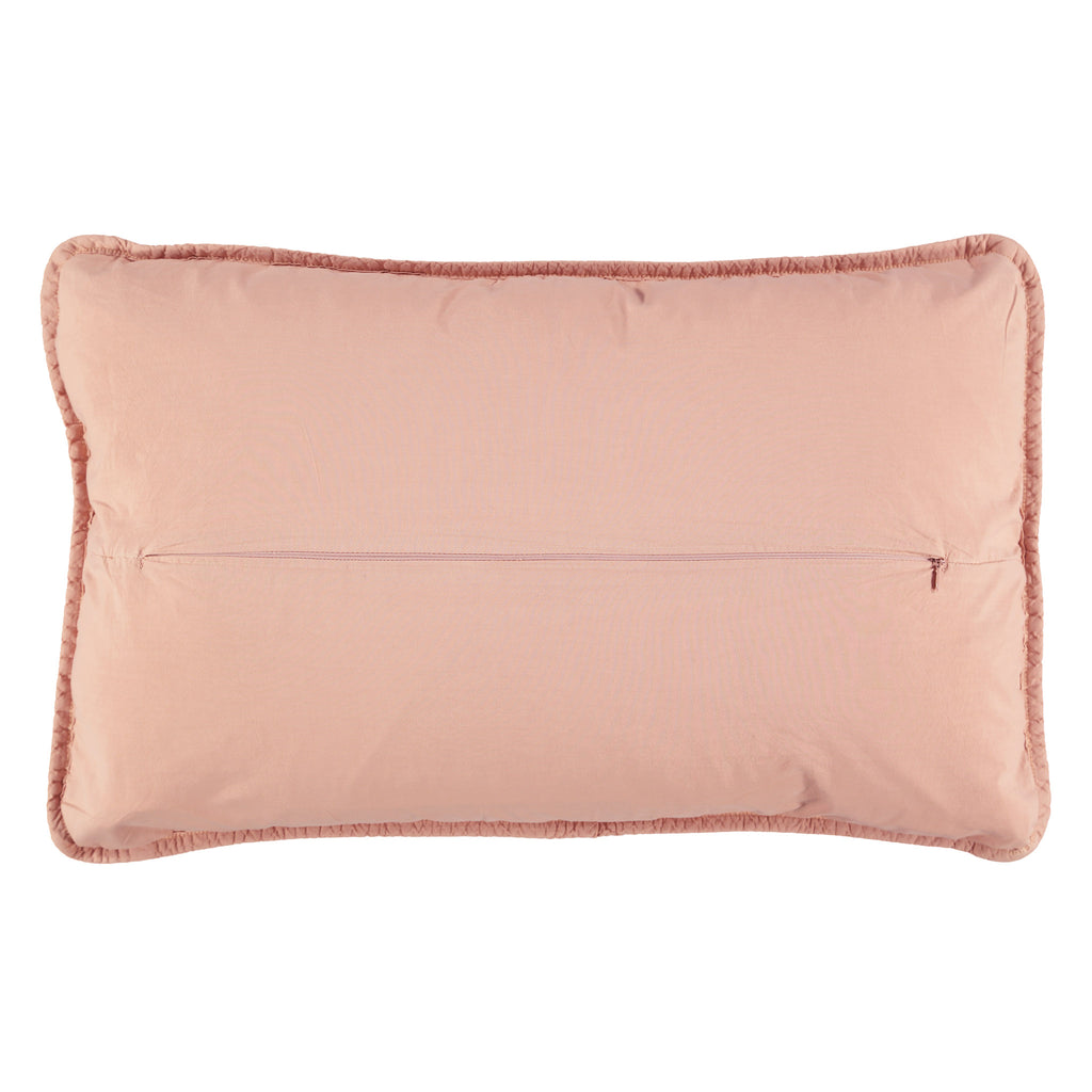 Square Quilted Gauze Cushion Cover - Peach