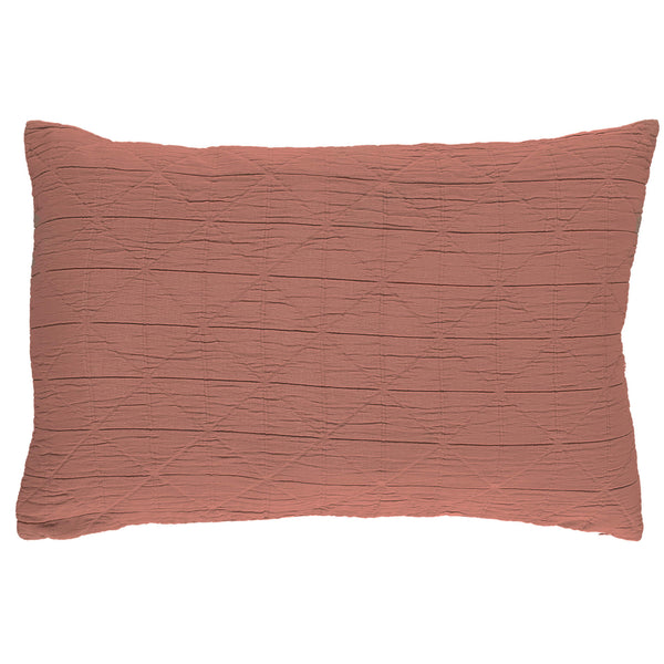 Diamond Soft Organic Cotton Pillow cover - Deep Clay available in 3 sizes