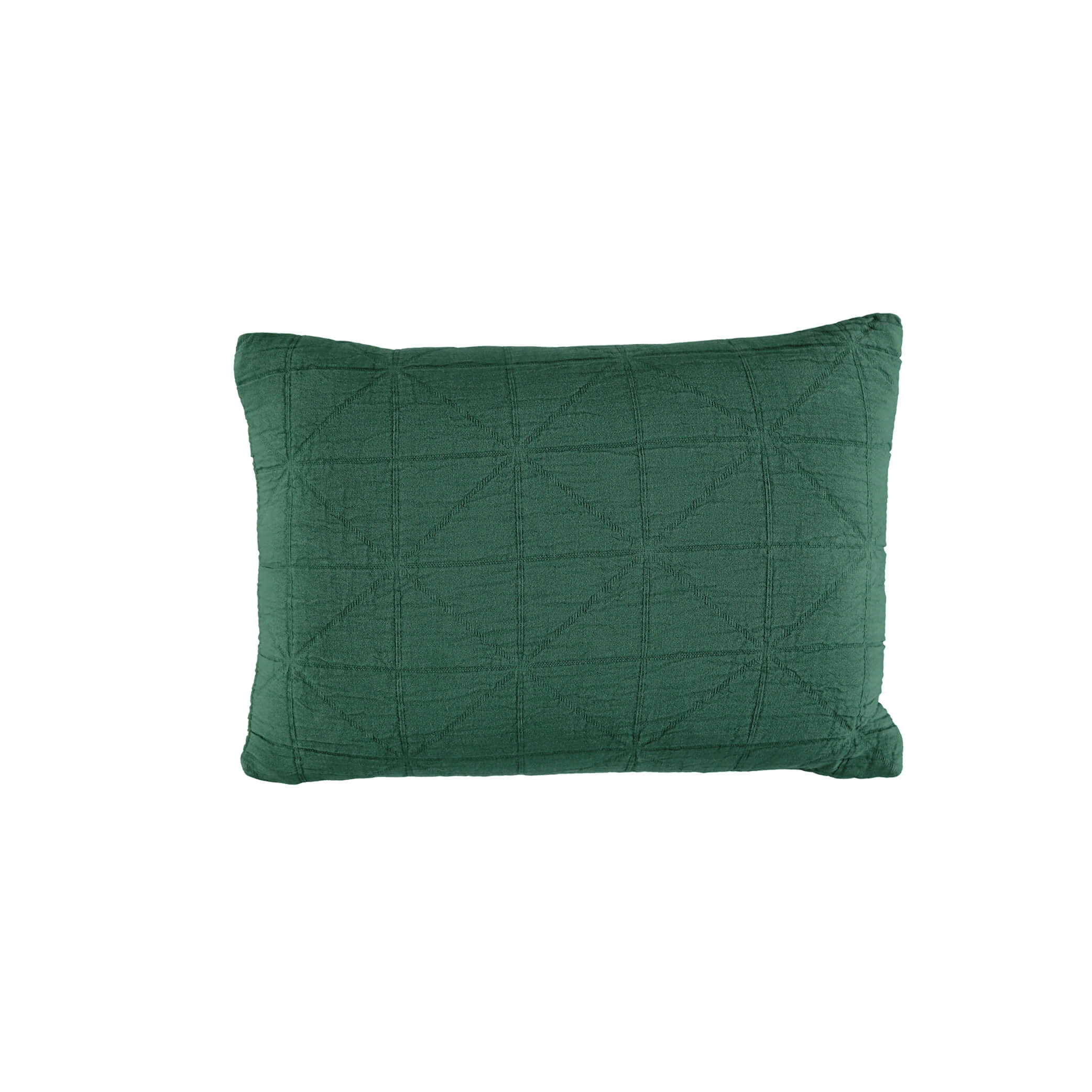 Diamond Soft Cotton Pillow Cover - Green