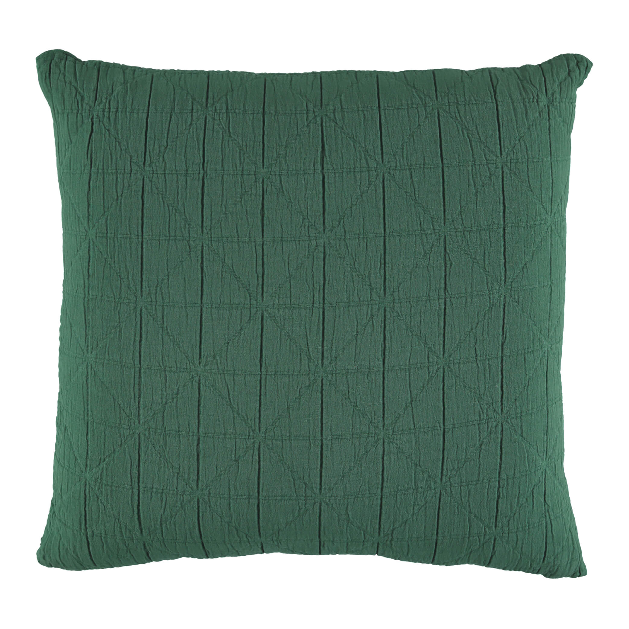 Diamond Soft Cotton Pillow Cover - Green