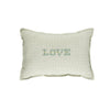 Camomile Love Padded Cushion - Ivory Back ground with green check