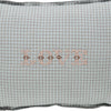 Camomile Love Padded Cushion - Light Blue coco check
