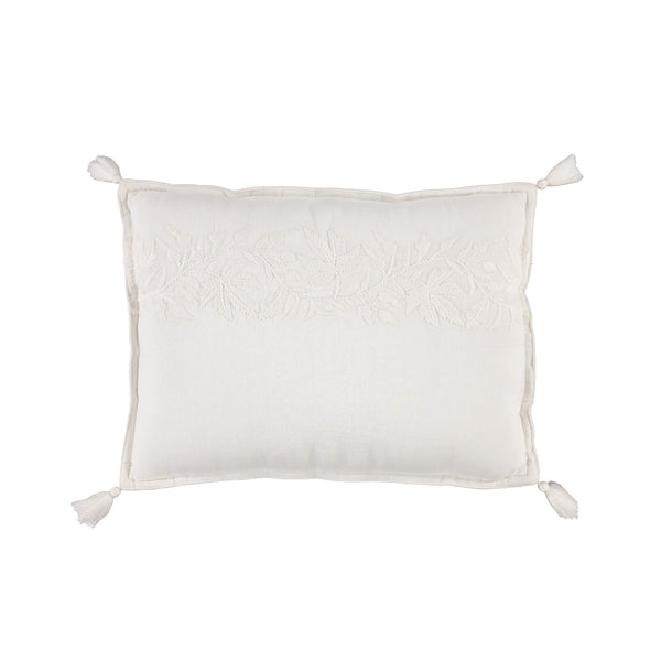 Ivy Chalk Embroidered Padded Cushion