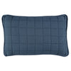 Square Quilted Gauze Cushion Cover - Royal Navy