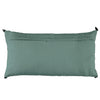 Teal Paisley Embroidered Bolster Cushion Cover
