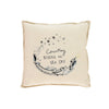 Camomile Padded Cushion - 'Counting Kissing' Black