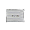 Camomile Love Padded Cushion - Ticking Stripe Blue