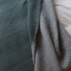 Kantha Cross Stitch Blanket - Blue Grey/ Dark Green