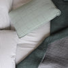 Square Quilted Gauze Cushion Cover - Sage
