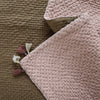 Kantha Cross Stitch Baby Blanket - Khaki/ Mink