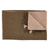 Kantha Cross Stitch Baby Blanket - Khaki/ Mink