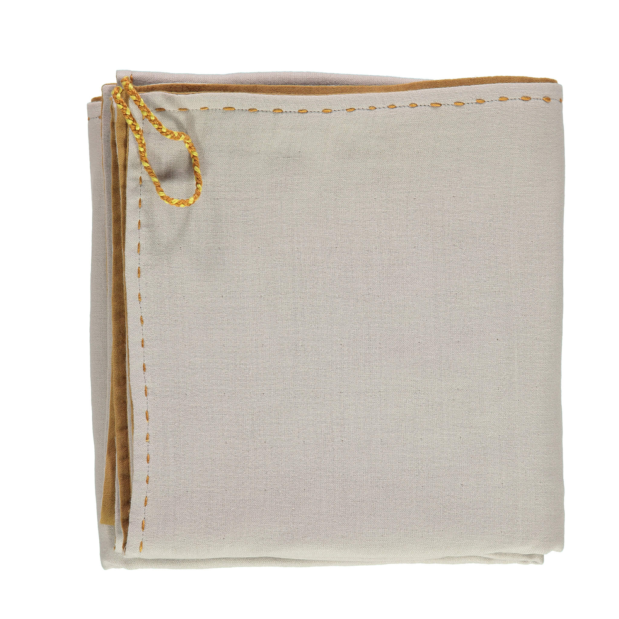 Double Layer Reversible Swaddle Blanket - Ochre and Ash