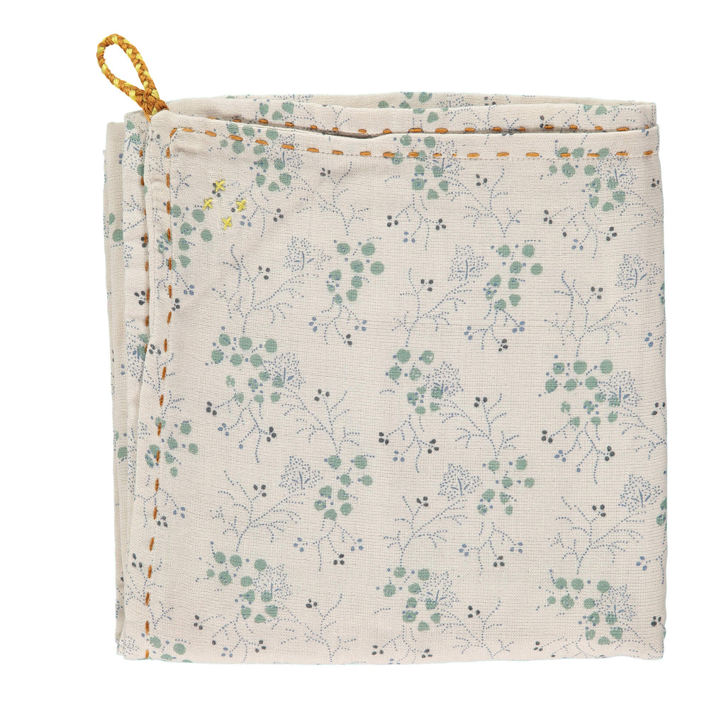 Single Layer Swaddle Blanket - Minako Cornflower/ Stone