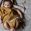 Double Layer Reversible Swaddle Blanket - Ochre and Ash
