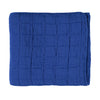 Square Quilted Gauze Blanket - Cobalt Blue
