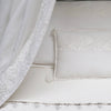 Ivy Motif Embroidered Pillowcase - Chalk