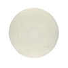 Crochet Circular  Wool Cushion -Chalk