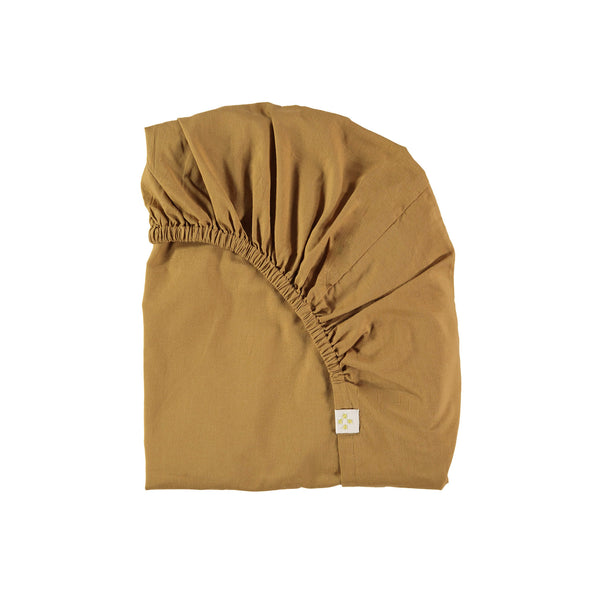 Organic Cotton Fitted Sheet - Ochre