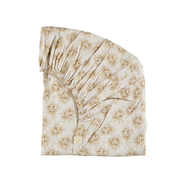 Spot Floral Ochre Fitted Sheet