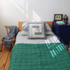 Square Quilted Gauze Blanket - Forest Green
