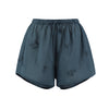 Hand Embroidered Voile Shorts in Chalk