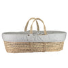 Blue Ticking Stripe Moses basket bedding 4 piece set