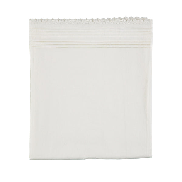 Pin Tuck Flat Sheet - Chalk