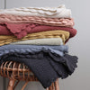 Merino Wool Knitted Baby Blanket - Deep Clay