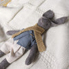Merino Wool Knitted Baby Blanket - Chalk