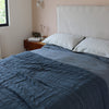 Square Quilted Gauze Blanket - Royal Navy