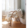 Merino Wool Crochet Edge Blanket - Chalk