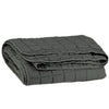 Square Quilted Gauze Blanket - Graphite