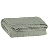 Square Quilted Gauze Blanket - Sage