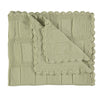 Merino Wool Knitted Baby Blanket - Celery