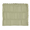Merino Wool Knitted Small Throw - Celery