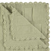 Merino Wool Knitted Baby Blanket - Celery