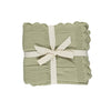 Merino Wool Knitted Small Throw - Celery