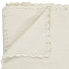 Merino Wool Crochet Edge Blanket - Chalk