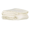 Merino Wool Crochet Edge Blanket - Chalk