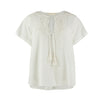 Hand Embroidered Voile Top in Ink