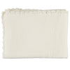 Merino Wool Crochet Edge Blanket - Chalk
