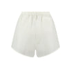 Hand Embroidered Voile Shorts in Chalk